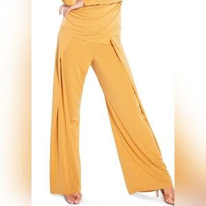 Maly Ladies Folded Waist Dance Trousers Black (Shown In Yellow) Sz XL EUC
